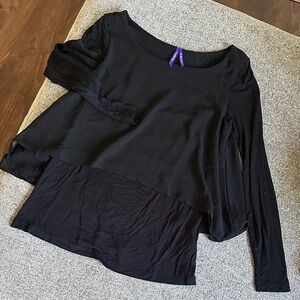 Seraphine black long sleeved layered top